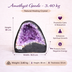 Load image into Gallery viewer, Natural Amethyst Geode 3.40kg - Raw Crystal for Healing