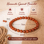 Load image into Gallery viewer, Natural Hessonite Garnet Bracelet 8mm Beads Stretchable | Healing Crystal Jewelry