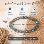 Load image into Gallery viewer, Natural Labradorite AAA Quality Bracelet 8mm Beads Stretchable | Healing Crystal Jewelry