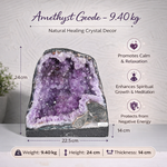 Load image into Gallery viewer, Natural Amethyst Geode 9.40kg - Raw Crystal for Healing