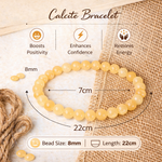 Load image into Gallery viewer, Natural Calcite Bracelet 8mm Beads Stretchable | Healing Crystal Jewelry