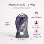 Load image into Gallery viewer, Natural Amethyst Geode 2.10kg - Raw Crystal for Healing