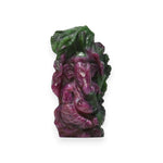 Load image into Gallery viewer, Ruby Zoisite Ganesha Idol 535cts – Hand Carved Ganpati for Balance & Growth