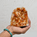 Load image into Gallery viewer, Citrine Geode 1274g – Raw Crystal for Wealth Energy & Home Decor