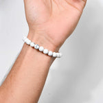 Load image into Gallery viewer, Natural Howlite Bracelet 8mm Beads Stretchable | Healing Crystal Jewelry
