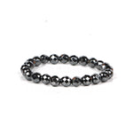 Load image into Gallery viewer, Natural Hematite Faceted Bracelet 8mm Beads Stretchable | Healing Crystal Jewelry