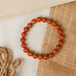 Load image into Gallery viewer, Natural Hessonite Garnet Bracelet 8mm Beads Stretchable | Healing Crystal Jewelry