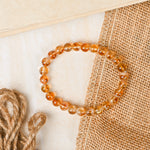 Load image into Gallery viewer, Natural Honey Citrine Bracelet 8mm Beads Stretchable | Healing Crystal Jewelry