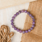 Load image into Gallery viewer, Natural Lepidolite Bracelet 8mm Beads Stretchable | Healing Crystal Jewelry