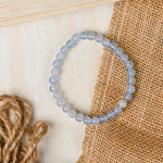 Load image into Gallery viewer, Natural Blue Lace Agate Bracelet 8mm Beads Stretchable | Healing Crystal Jewelry