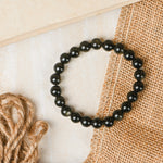 Load image into Gallery viewer, Natural Golden Sheen Obsidian Bracelet 8mm Beads Stretchable | Healing Crystal Jewelry