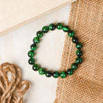 Load image into Gallery viewer, Natural Green Tiger Eye Bracelet 8mm Beads Stretchable | Healing Crystal Jewelry