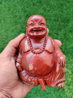 Load image into Gallery viewer, Red Jasper Laughing Buddha