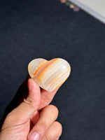 Load image into Gallery viewer, Sardonyx Heart Crystal 61.26g – Natural Courage & Strength Stone