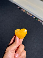 Load image into Gallery viewer, Yellow Aventurine Heart Crystal 47.66g – Natural Success & Confidence Stone