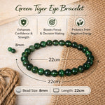 Load image into Gallery viewer, Natural Green Tiger Eye Bracelet 8mm Beads Stretchable | Healing Crystal Jewelry