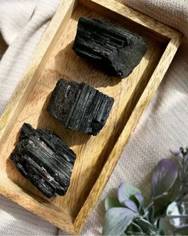 Black Tourmaline Chunk – Vibrating Crystals, Jaipur