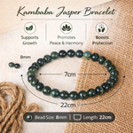 Load image into Gallery viewer, Natural Kambaba Jasper Bracelet 8mm Beads Stretchable | Healing Crystal Jewelry