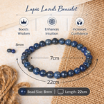 Load image into Gallery viewer, Natural Lapis Lazuli Bracelet 8mm Beads Stretchable | Healing Crystal Jewelry