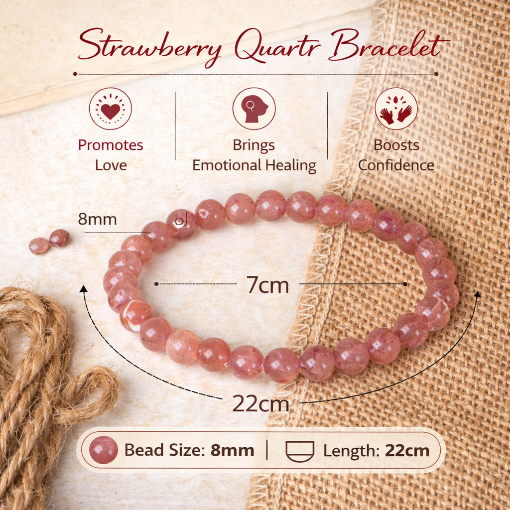 Strawberry Quartz Bracelet