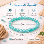 Load image into Gallery viewer, Natural Ice Amazonite Bracelet 8mm Beads Stretchable | Healing Crystal Jewelry