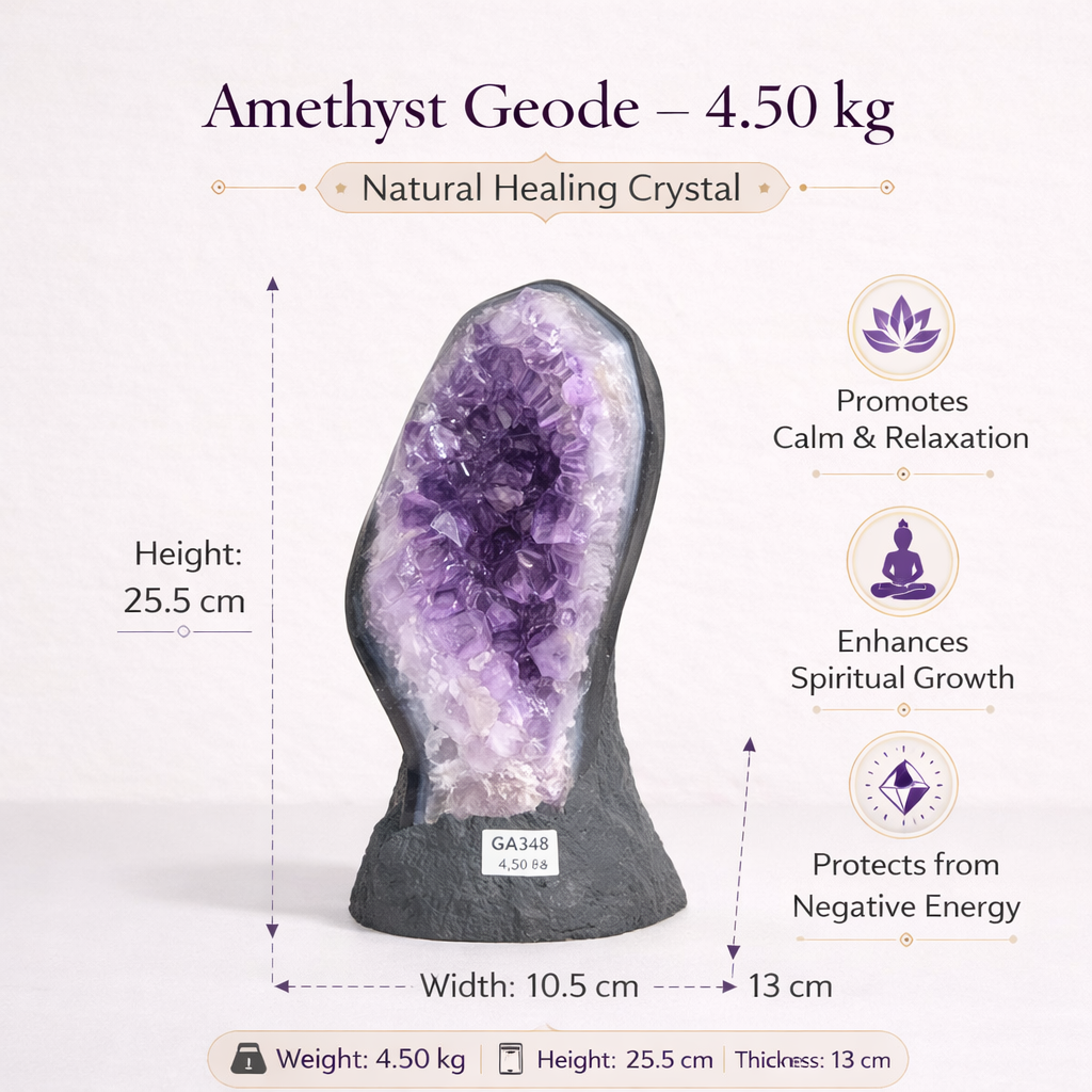 Natural Amethyst Geode 4.50kg - Raw Crystal for Healing