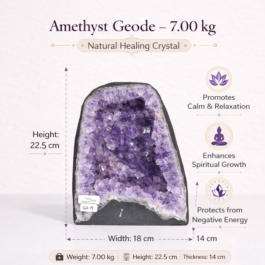 Natural Amethyst Geode 7.00kg - Raw Crystal for Healing