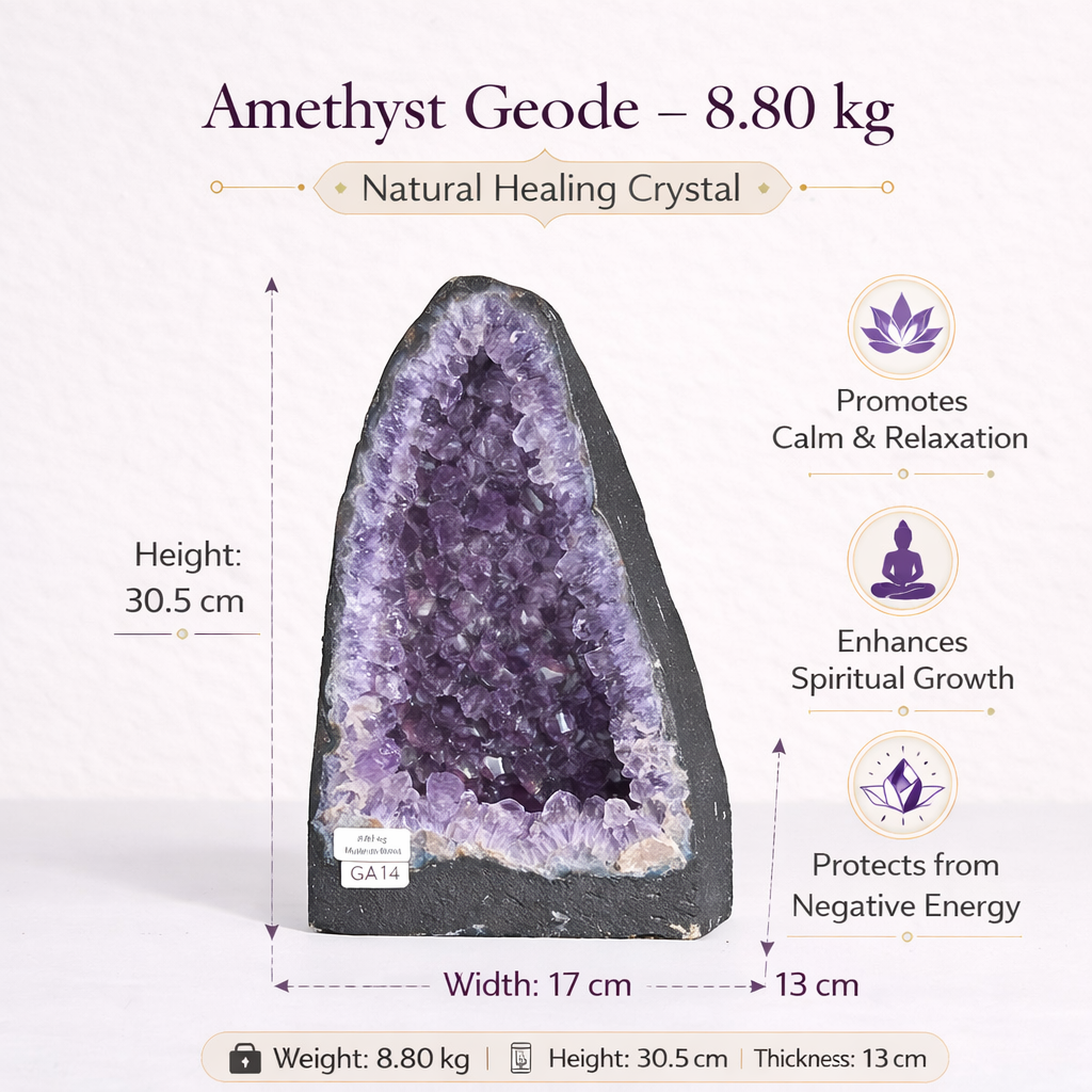 Natural Amethyst Geode 8.80kg - Raw Crystal for Healing