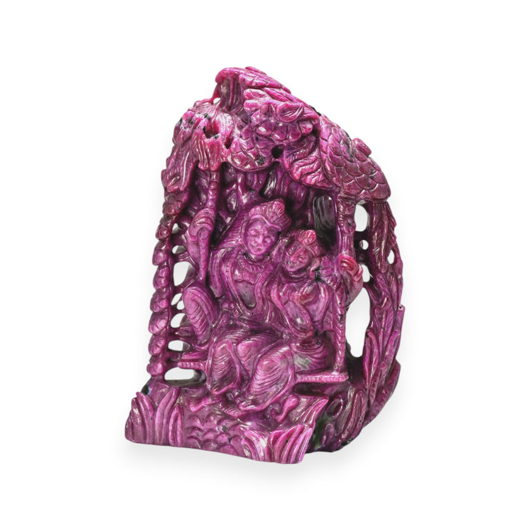 Ruby Radha Krishna Idol 1554g – Spiritual Couple Statue for Love & Harmony