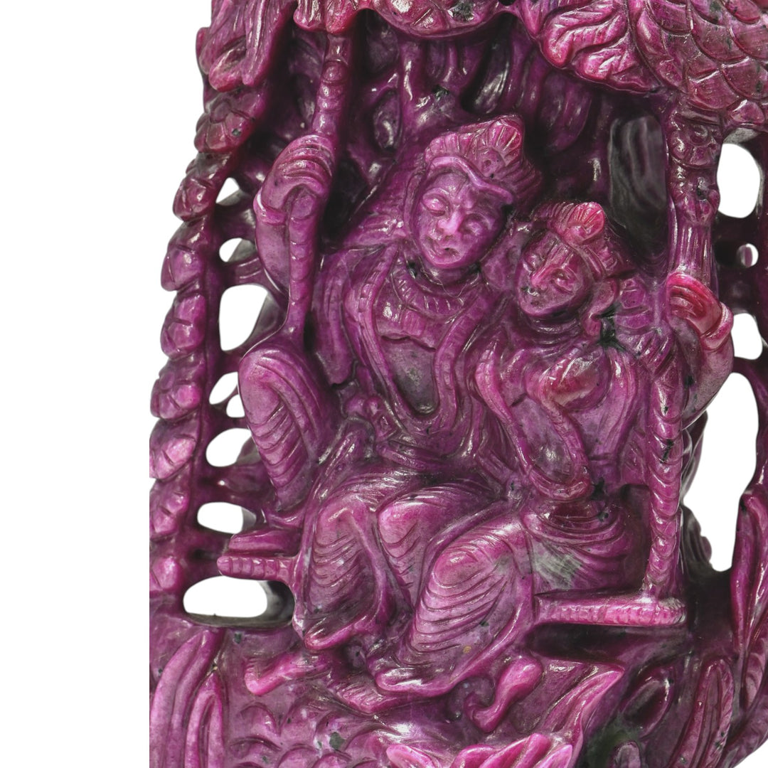 Ruby Radha Krishna Idol 1554g – Spiritual Couple Statue for Love & Harmony