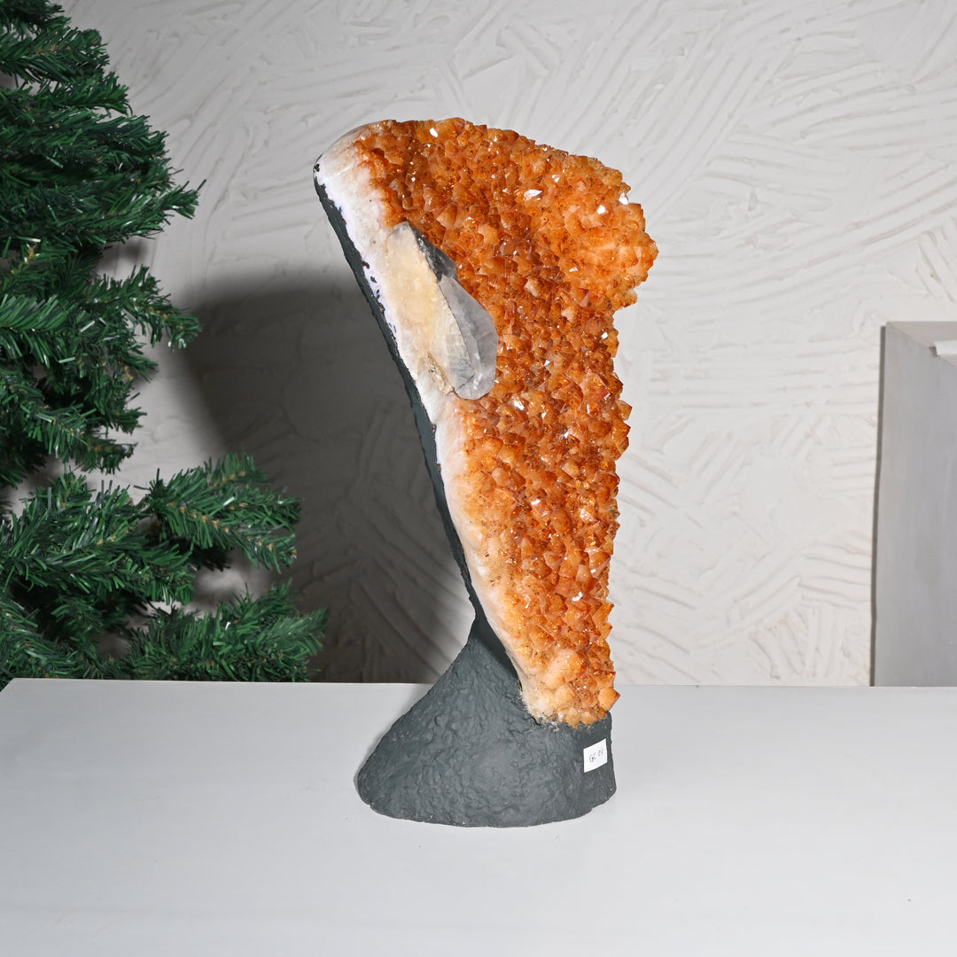 Natural Citrine Geode Cluster 7.40kg – Extra Large Prosperity Crystal