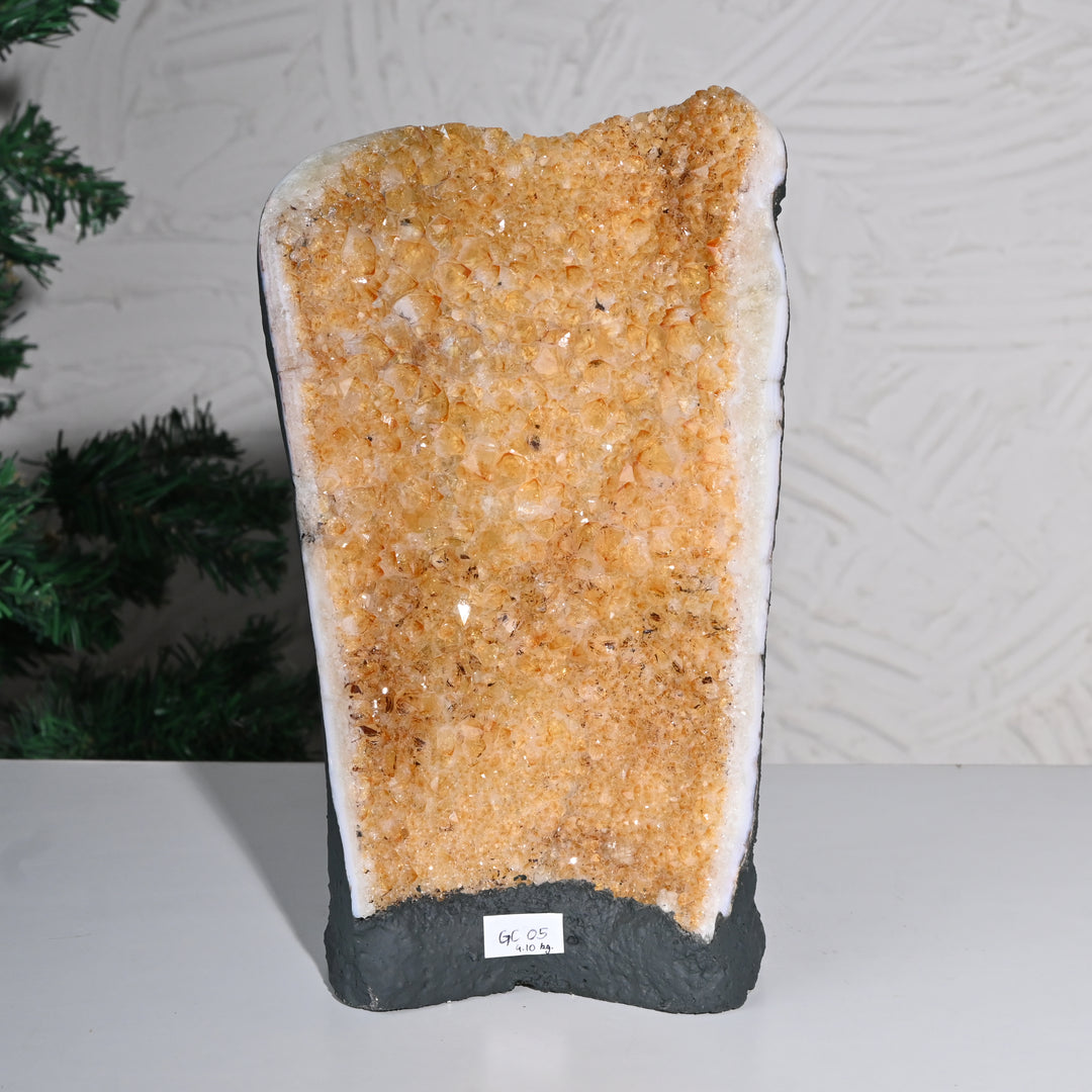 Natural Citrine Geode Cluster 4.10kg – Wealth Manifestation Crystal Decor