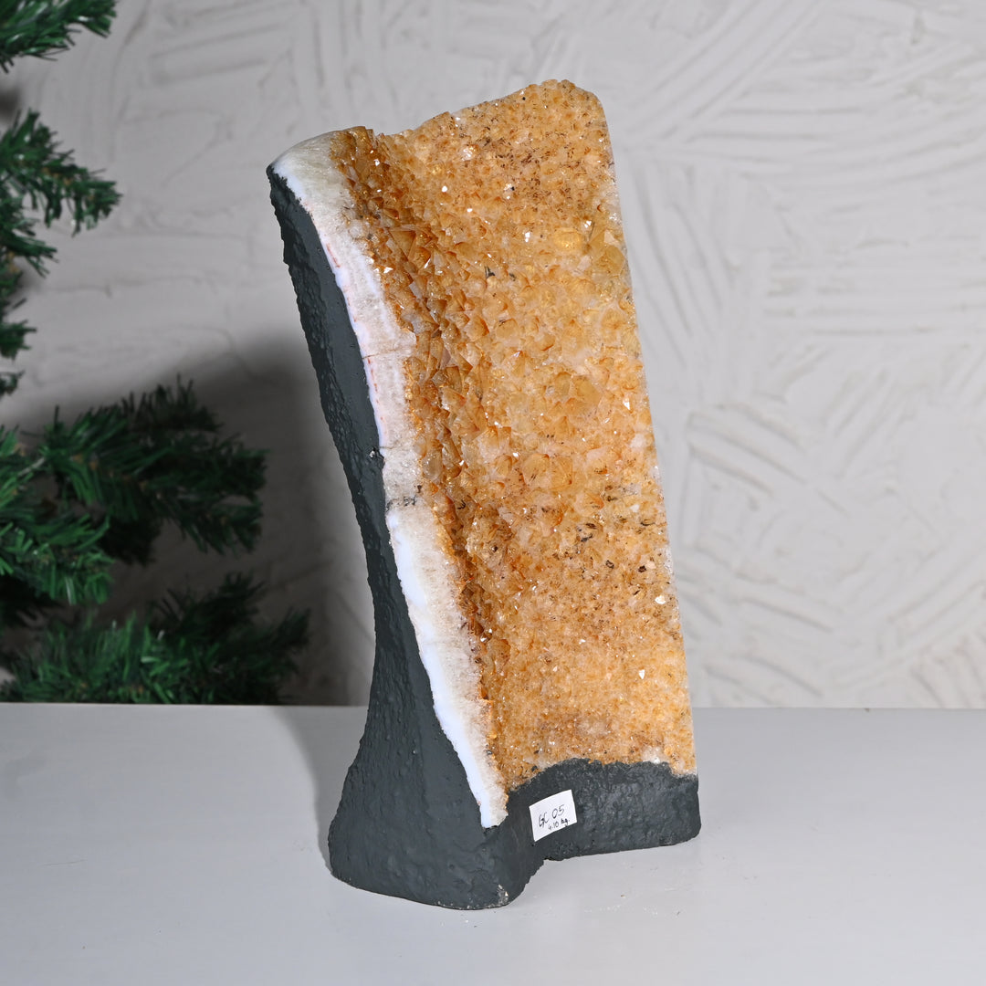 Natural Citrine Geode Cluster 4.10kg – Wealth Manifestation Crystal Decor