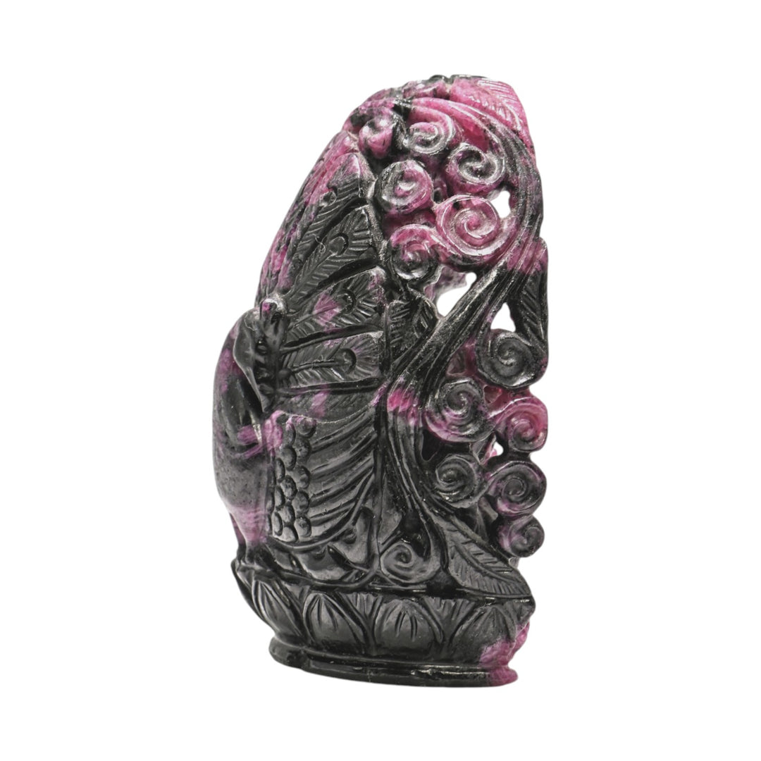Ruby Buddha Idol 199g – Meditation Statue for Peace & Positive Energy
