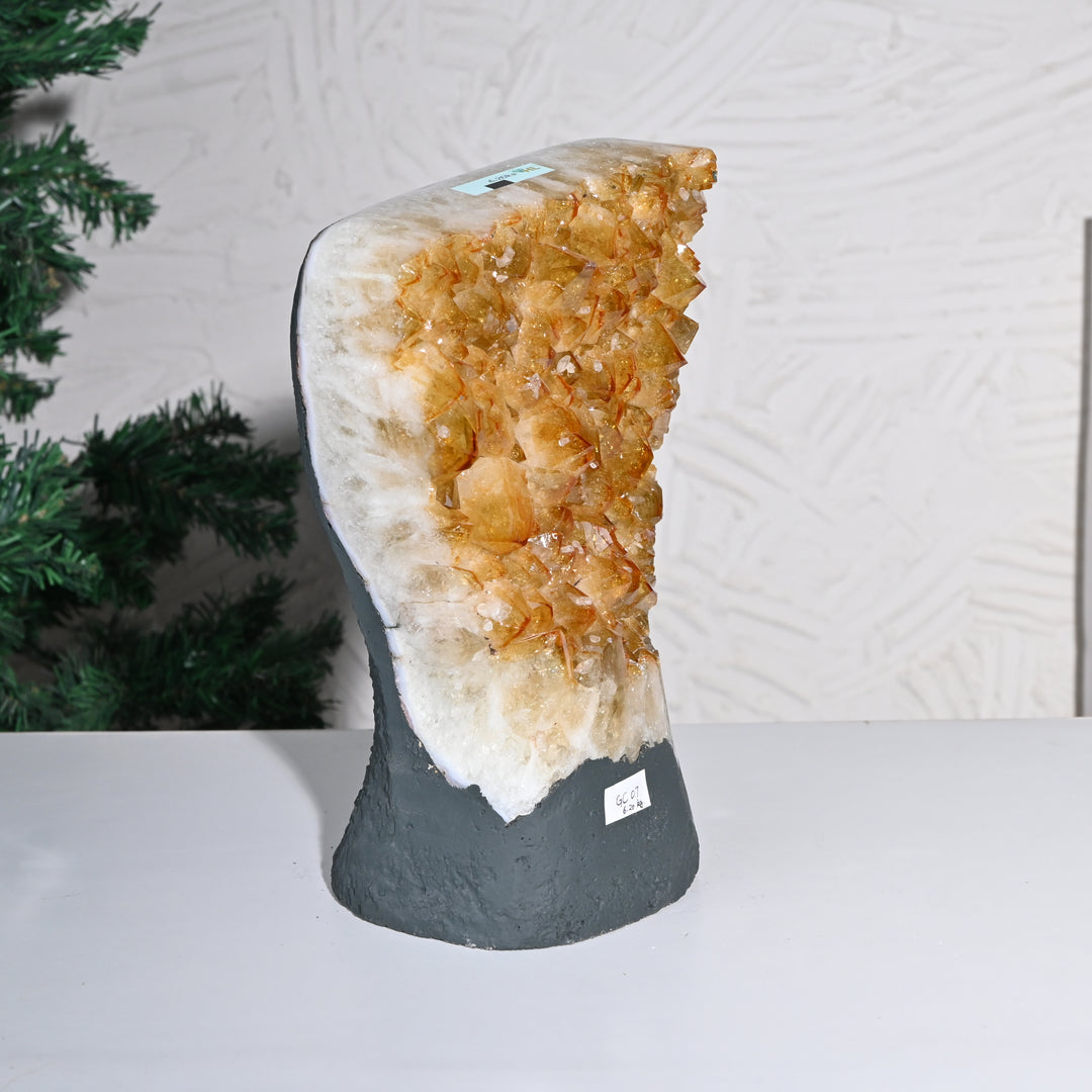 Natural Citrine Geode Cluster 6.20kg – Luxury Citrine Geode Home Decor