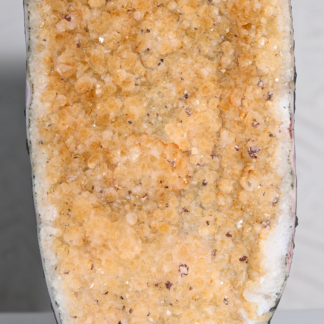 Natural Citrine Geode Cluster 4.30kg – Premium Citrine Crystal Cave