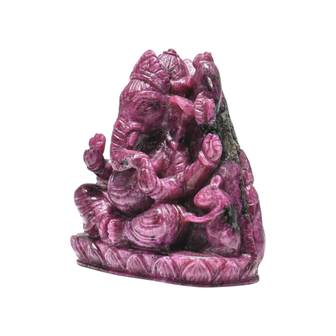 Ruby Ganesha Idol 235g – Decorative Spiritual Statue for Home & Temple