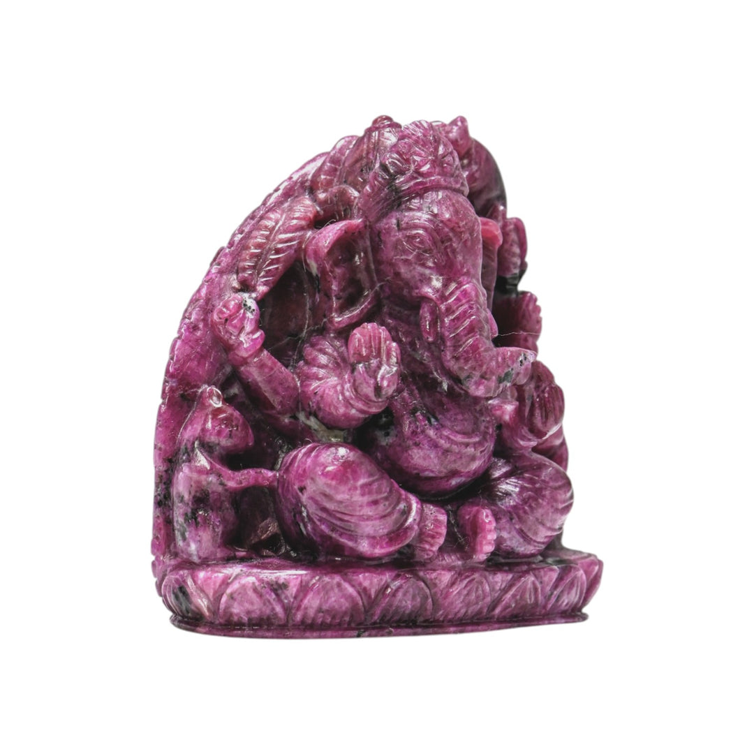 Ruby Ganesha Idol 235g – Decorative Spiritual Statue for Home & Temple