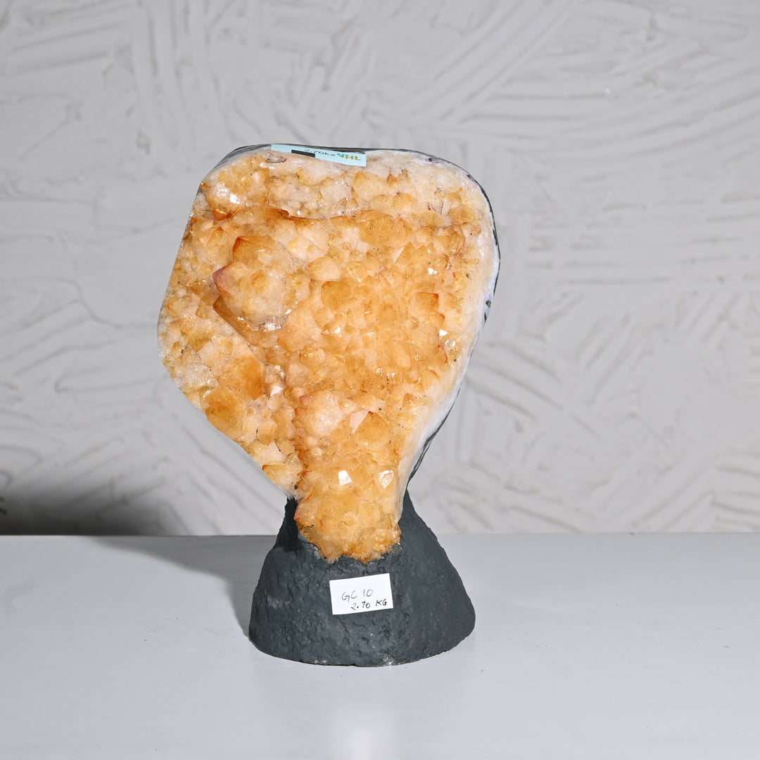 Natural Citrine Geode Cluster 2.70kg – Positive Energy & Prosperity Crystal