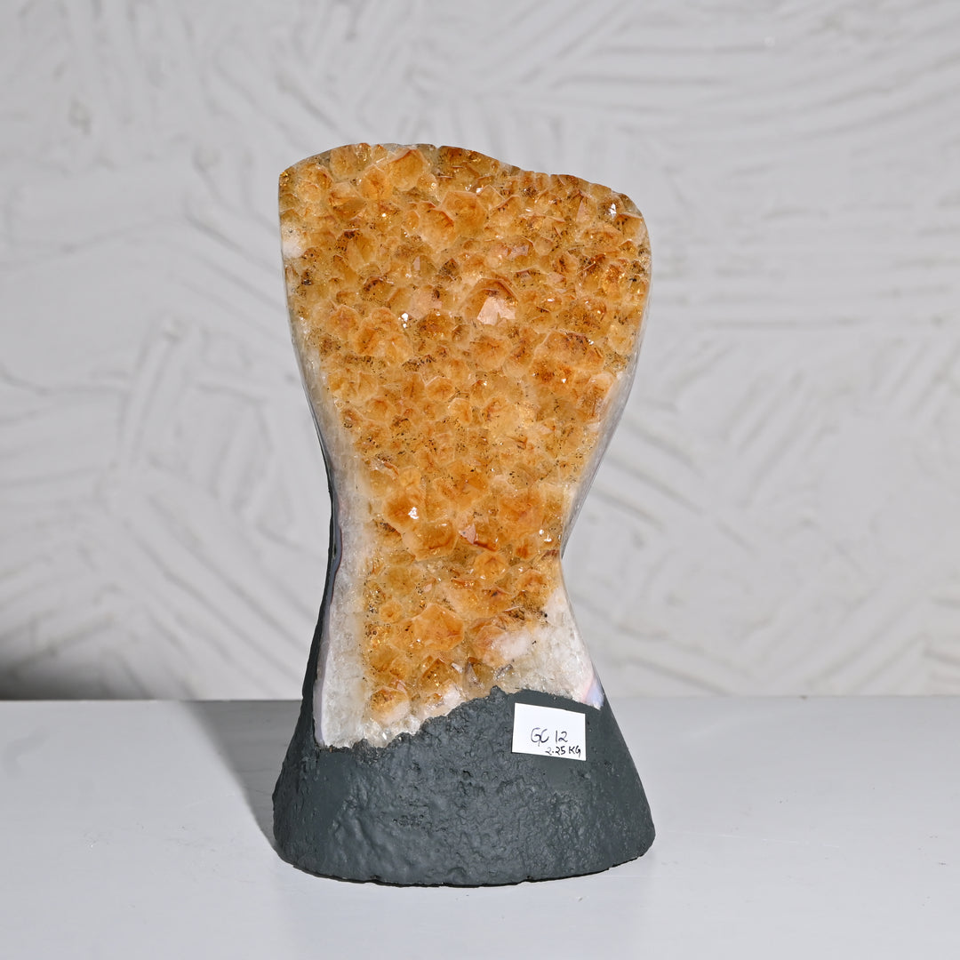 Natural Citrine Geode Cluster 2.25kg – Wealth & Positive Energy Crystal Decor