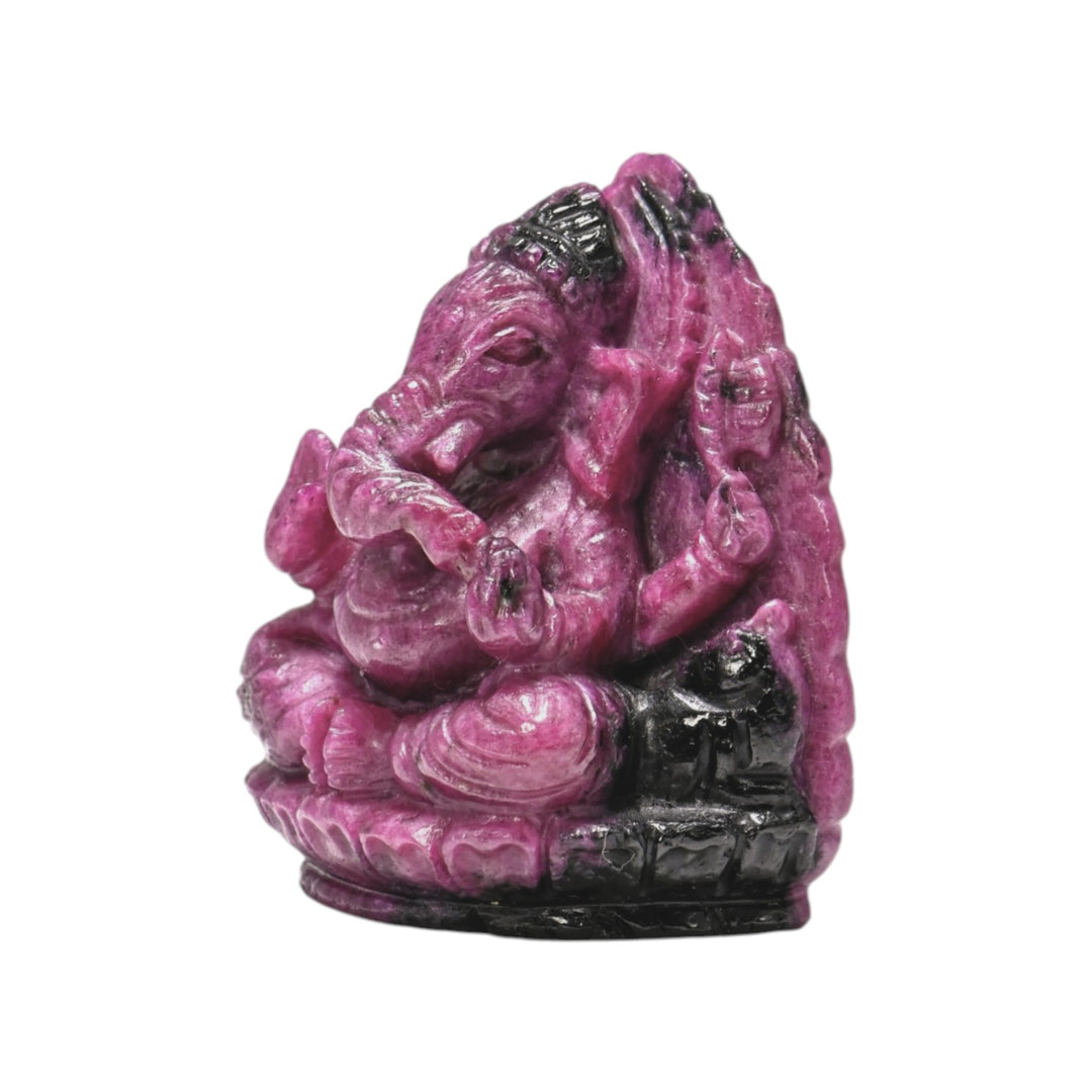 Ruby Ganesha Idol 343.5cts – Spiritual Statue for Prosperity & Strength