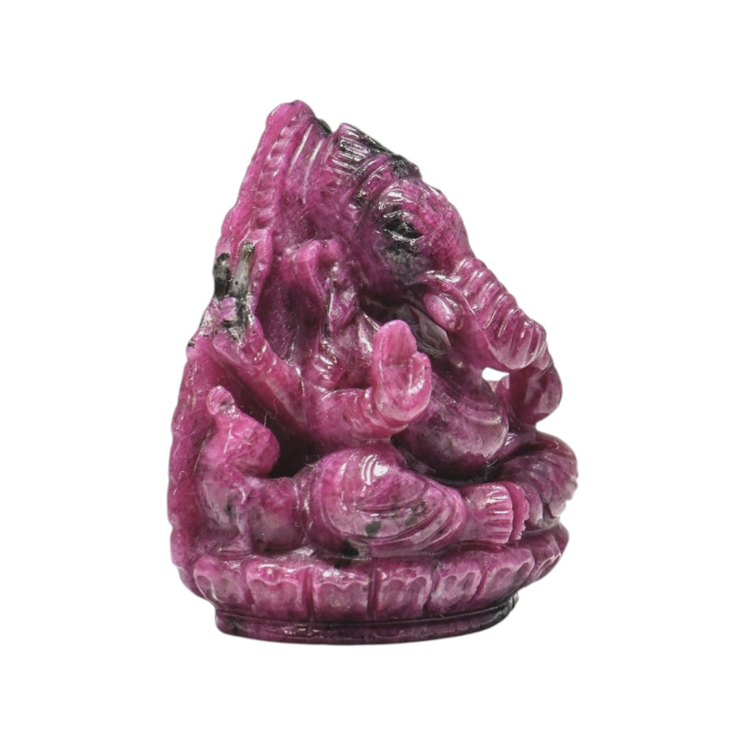 Ruby Ganesha Idol 343.5cts – Spiritual Statue for Prosperity & Strength