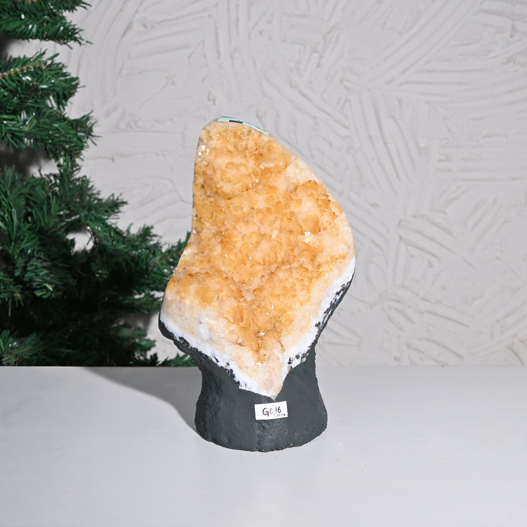 Natural Citrine Geode Cluster 3.25kg – Luxury Healing Crystal Cave