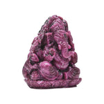 Load image into Gallery viewer, Ruby Ganesha Idol 210g – Hand Carved Red Stone Ganpati for Power &amp; Wealth