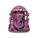 Load image into Gallery viewer, Mozambique Ruby Ganesha Idol 950cts – Premium Red Stone Ganpati for Wealth