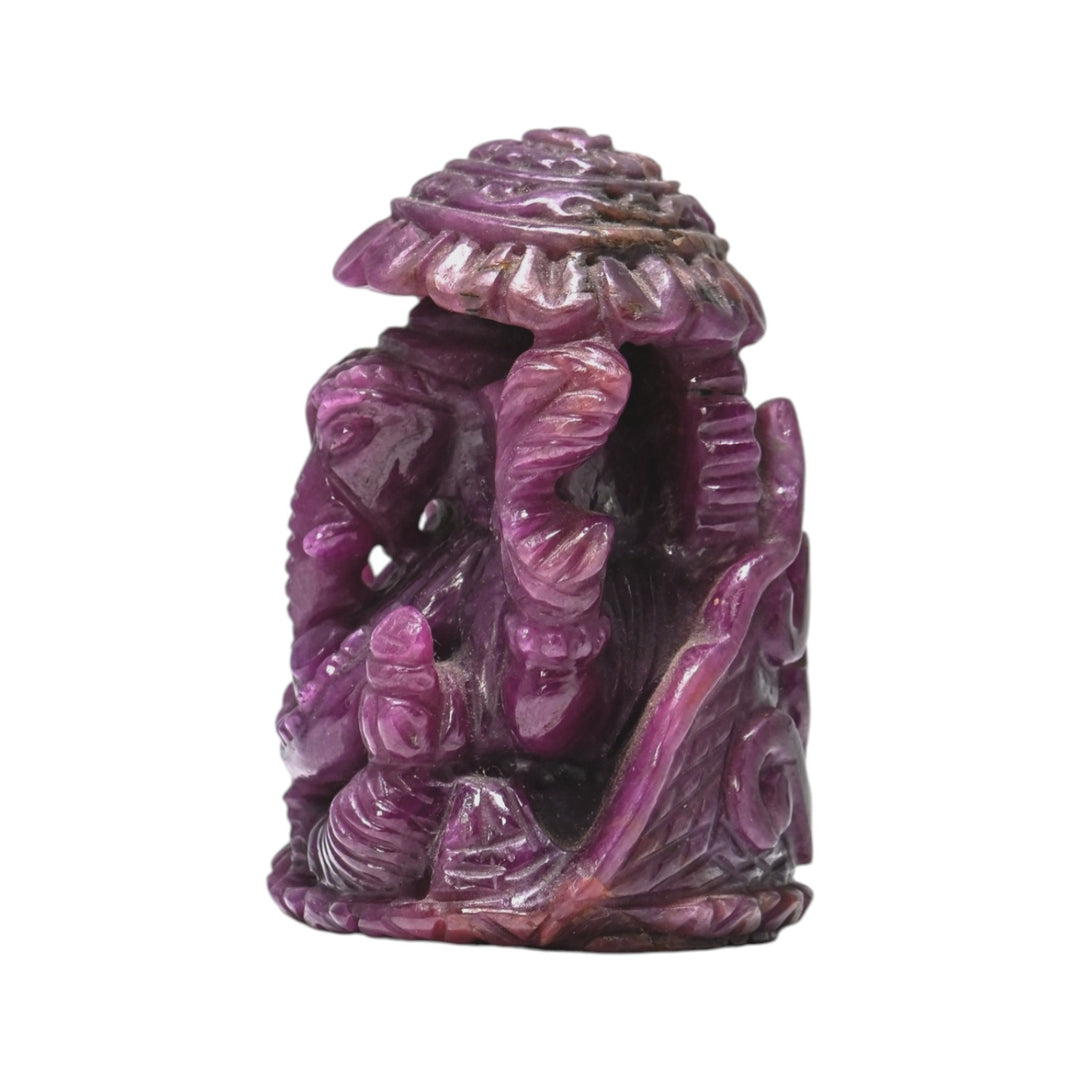 Mozambique Ruby Ganesha Idol 950cts – Premium Red Stone Ganpati for Wealth