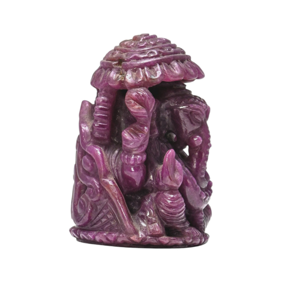 Mozambique Ruby Ganesha Idol 950cts – Premium Red Stone Ganpati for Wealth