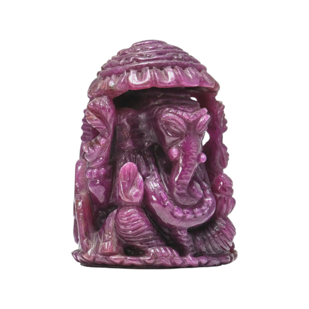 Mozambique Ruby Ganesha Idol 950cts – Premium Red Stone Ganpati for Wealth