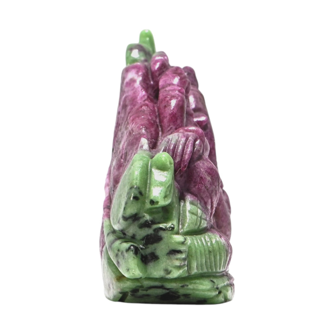Ruby Zoisite Ganesha Idol 589cts – Spiritual Stone Idol for Energy & Harmony