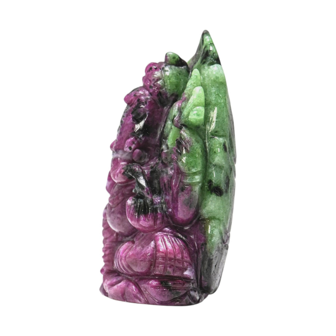 Ruby Zoisite Ganesha Idol 389cts – Natural Stone Ganpati for Growth & Energy